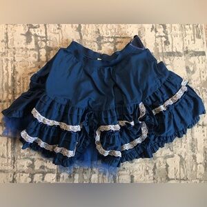 Vintage Malco Modes Dance Petticoat Rockabilly Blue Lace Large